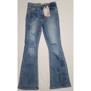 Levi's 726 flare stretch 24'' X 34'' girls wide leg embroidered